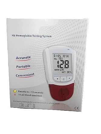 Hemoglobin Meter with 60 Test Strips (without battery)