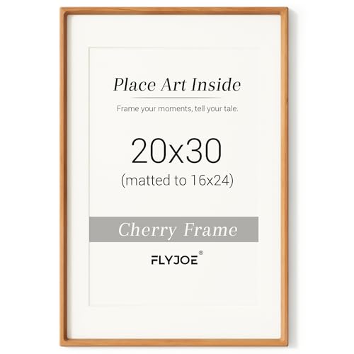 Picture Frame, USA-Sourced Hardwood Photo Frame, Cherry, 20 x 30