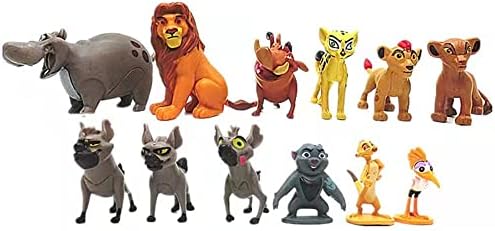 PINGPAI The Lion King - Action Figures Toys , Tales of Mufasa & Simba Perfect The Lion King , 1-2.3 inches Mini Figurines Toy Set (12 Pcs)