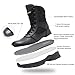 DahWe Men's Tactical Boots with Steel Toe Side Zipper 8 inch Lightweight Comfortable for Military Combat Hiking Logger Riding Motorcycle Law Enforcement Police/8