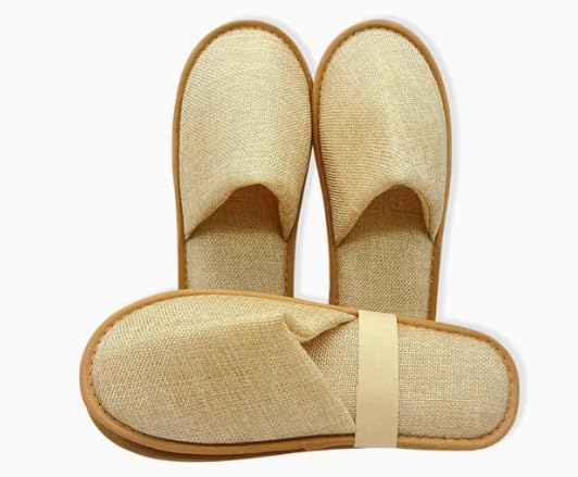 JackPro Reusable Jute Slippers Non Slip Closed-Toe Style Soft Washable Unisex Disposable Slippers Footwear For Home Guest Hotel Travelling House Spa Salon (6 pairs)-image-35