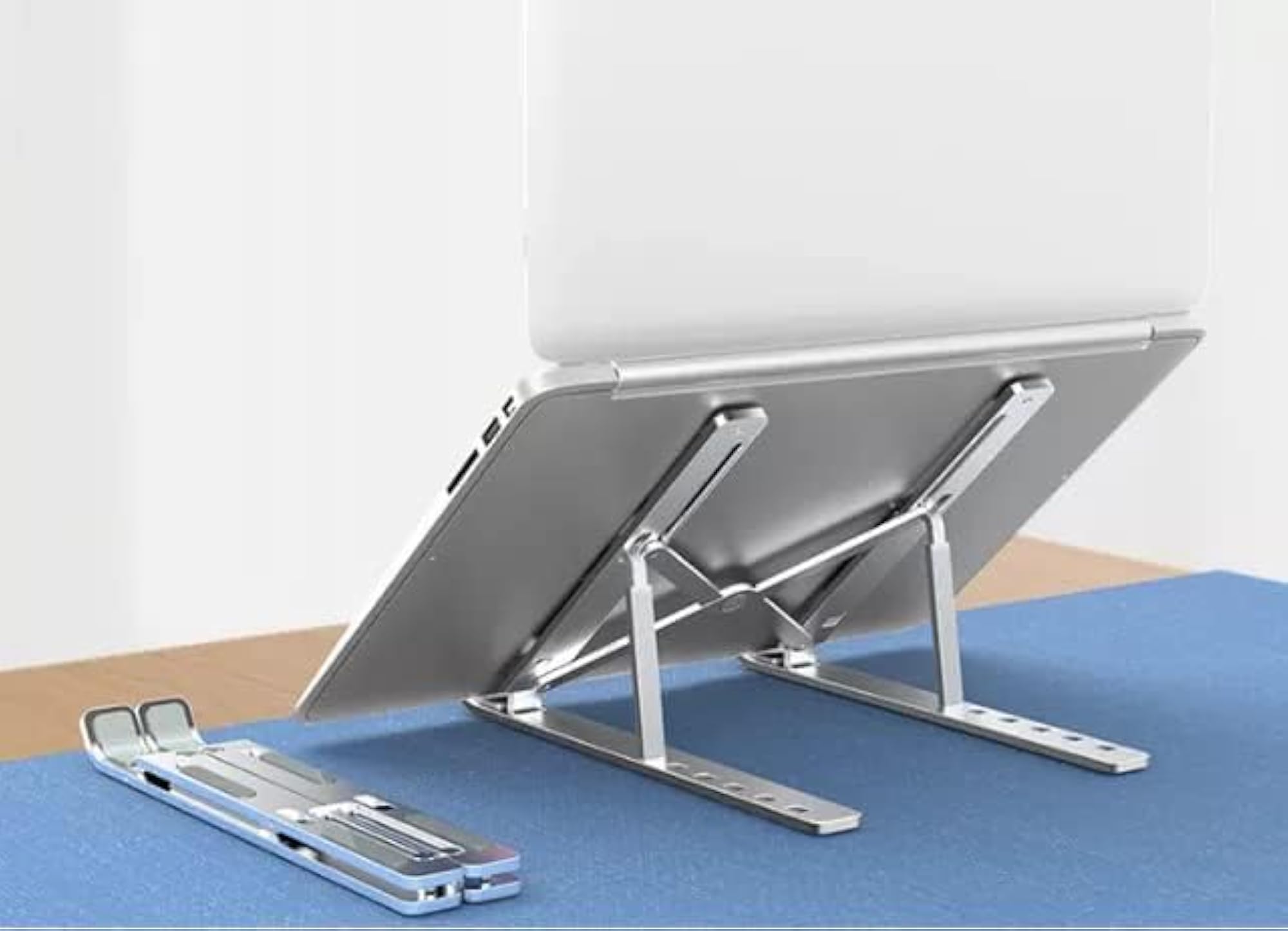 Adjustable Mesh Metal Laptop Stand, Lightweight & Ergonomic
