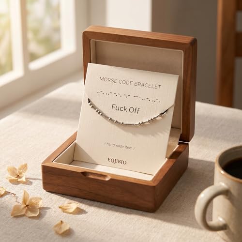 EQUBIO Morse Code Bracelets for Women, Adjustable Meaningful Message Set by EQUBIO - Used condition - Image 8