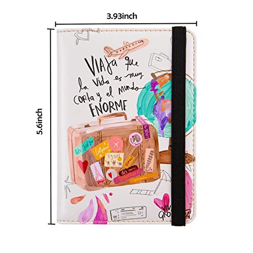 Passport And Vaccine Card Holder Combo Passport Holder With Vaccine Card Slot Wallet Credit Card Protector With Rfid Blocking Women Men (The Traveler) #TOP3