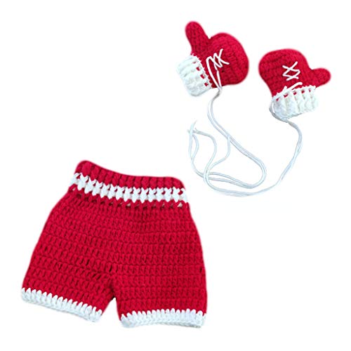 Newborn Photography Prop Crochet Baby Boxer Outfit...