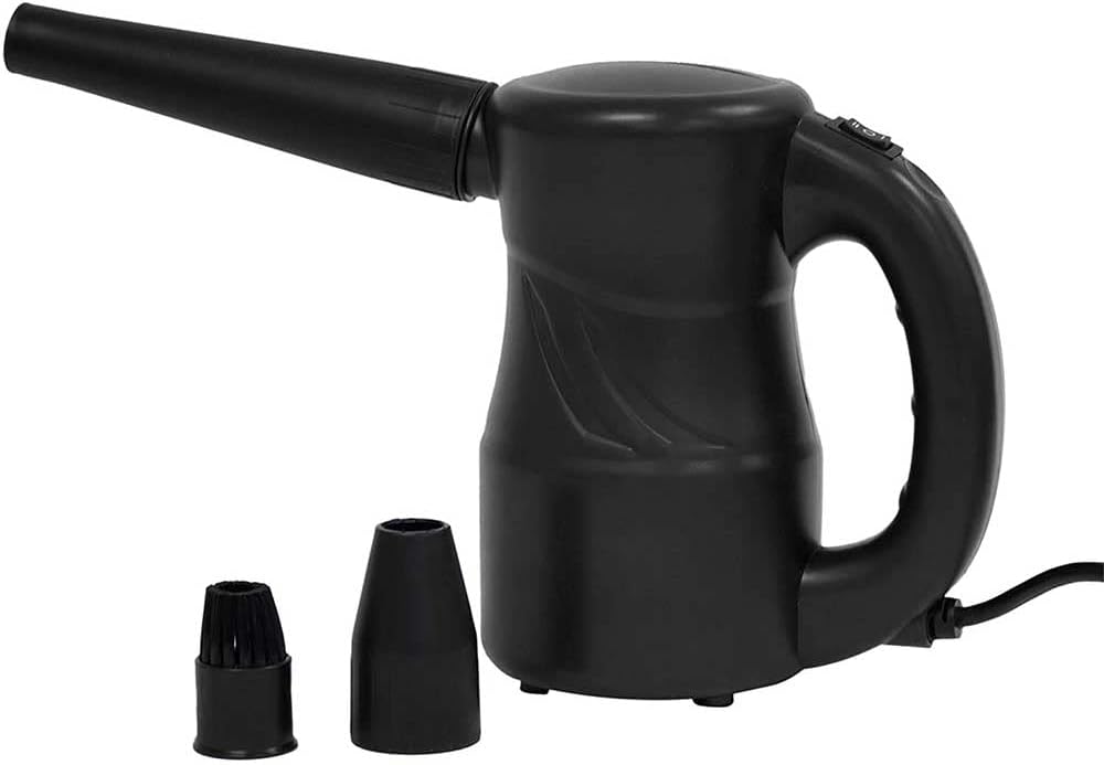 A-2S Cyber Duster Electric Air Duster for Dusting, Drying, Inflating, Blowing, Car Detailing, Computer, Leaf Blowing, 90 CFM, 2 Nozzles + 1 Brush, High Performance Motor, Eco-Friendly, Black
