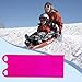 Aymzbd Snow Sled Mat Sledding Equipment Outdoor Fun for Kids Adults Foldable Roll up Flying Carpet for Game Travel Skiing Outdoor, Pink