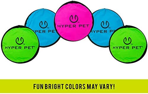 Hyper Pet Flippy Flopper 9" Flying Disc Soft Dog Toy, Floats in Water & Safe on Teeth, Pack of 5 (Colors May Vary)