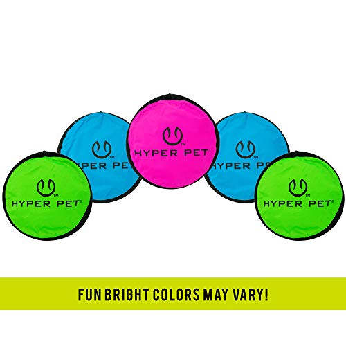 Hyper Pet Flippy Flopper 9" Flying Disc Soft Dog Toy, Floats in Water & Safe on Teeth, Pack of 5 (Colors May Vary)