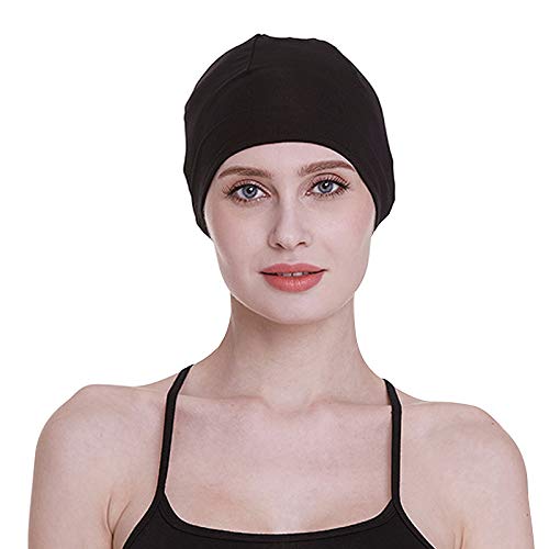 Bonnet de sommeil perte de cheveux chimio femme noir taille unique