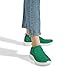 BELOS Women's Rhinestone Mesh Slip On Walking Shoes Fashion Breathable Spakle Glitter Sneaker(Green,9)