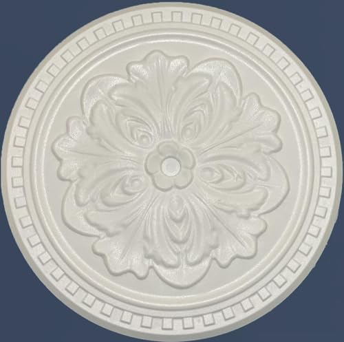 Elegant Polystyrene Ceiling Rose 49.5cm - 1Pc | Lightweight, Durable, Easy to Install | Decorative Home Accent | Perfect for Living Rooms and Dining Areas