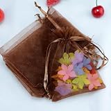 MEIFULLE Lot de 10 sacs cadeaux (9 Tailles) pour emballage de Bijoux, sac en Organza, sac d'emballage de Bijoux, décoration de fête d'anniversaire, fournitures de Festival de Mariage