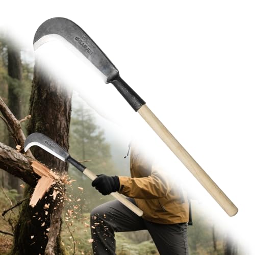 Sickle Garden Toolï¼Œ22\" Steel Machete Heavy Duty for Cutting Trees,Machete for Yard Work with Wooden Handle