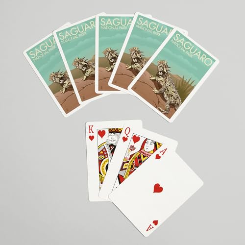 Lantern Press Saguaro National Park, Arizona, Naipes Poker 52 cartas miniatura 7