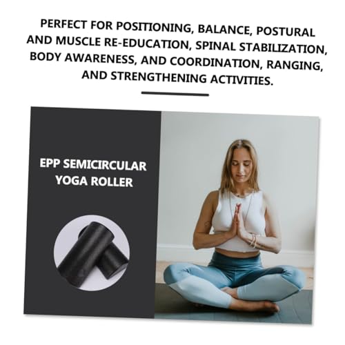 Mikikit 2pcs Roller de Yoga Medio Redondo de EPP para Masaje Muscular y Terapia Física, Par de Bloques de Yoga de Alta Densidad para Pilates en Casa miniatura 6