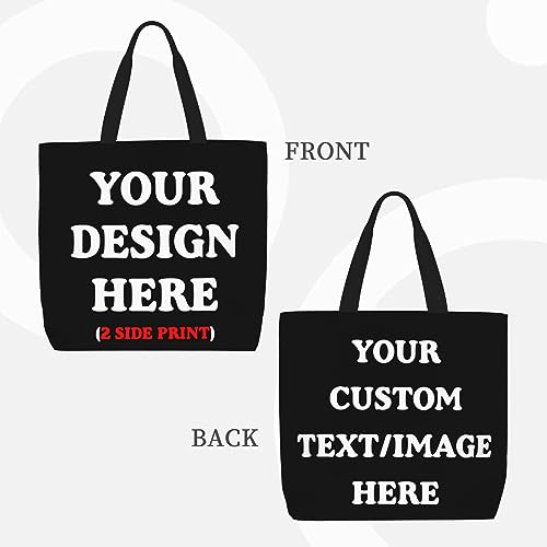 Personalized Custom Tote Bag For Travel & Business - Add Your Design - Reusable Shoulder Bag For Women3