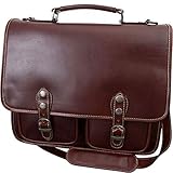 Canyon Outback Leather Goods, Inc. Sabino 15-inch Leather Computer Briefcase- Great for Men and Women - Full Grain Durable Leather