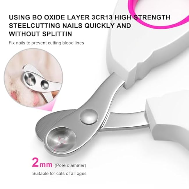 Cat Specific Nail Clipper, Avoiding Excessive Cutting, Suitable for Beginners. It Can Also be Used for Small Animals Such as Birds, Hamsters, Rabbits, Hedgehogs, Ferrets, Guinea Pigs, Etc.-euc3Hm1z