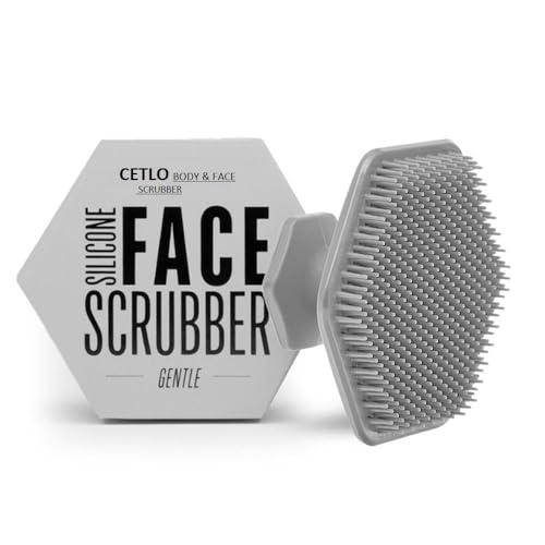 CETLO Soft Silicone Face Scrubber - Grey 1 Count - Image 2