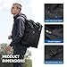 GOLF QUALITY Rolltop Rucksack Damen Herren, Rucksack Tasche 2 in 1 Damen Foldable Handtasche Leichtgewicht Casual Schultertasche Nylon Reiserucksack Arbeit Wander,22L Schwarz
