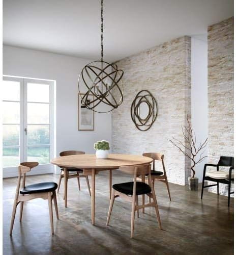 Miniatura 3 de Capital Lighting 4234BN Axis - Accesorio de iluminación colgante con cintas de metal con bandas ajustables, 4 luces 240 vatios totales, 24 pulgadas