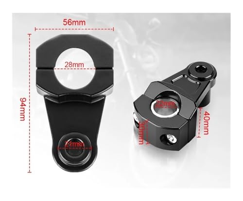 Elevar manillar de motocicleta con soporte ajustable de aluminio de 28mm 3