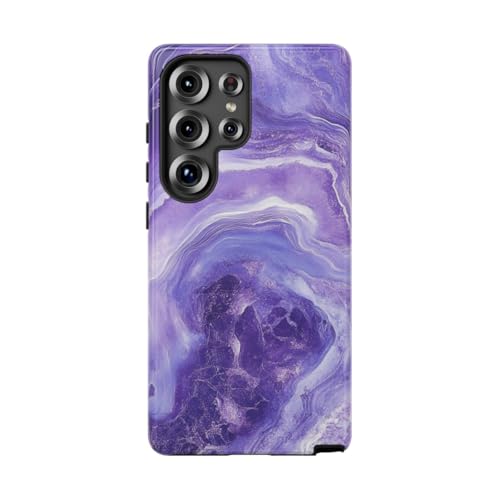 Coque Samsung S25 Ultra marbre violet rigide brillante de protection