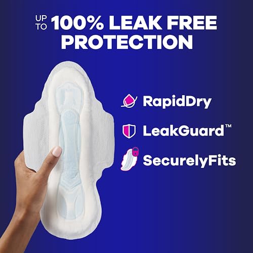 Image of Always Maxi Overnight Feminine Pads with Wings for Women, Size 4, Overnight Absorbency, Unscented, Up to 100% Leak-Free Protection, 48 Count