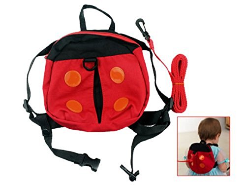 Guinzaglio per bambini con zainetto - a forma di coccinella