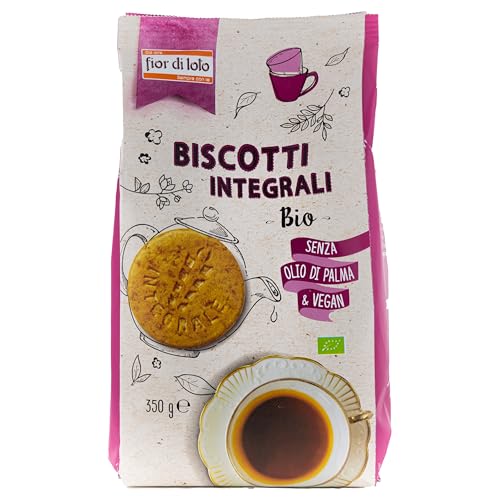 Fior di loto Biscotti integrali biologici - Senza olio di palma e vegani - Biscotti integrali - 350 g