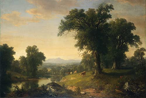 Toile scène pastorale Asher Brown Durand art apaisant maison