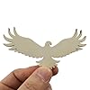 WEOSMIRA 30 Pack Wood Eagle Cutouts Unfinished Wooden Wildlife Eagle Hanging Ornaments DIY Eagle Craft Gift Tags for Home Party Decoration Craft Project #1