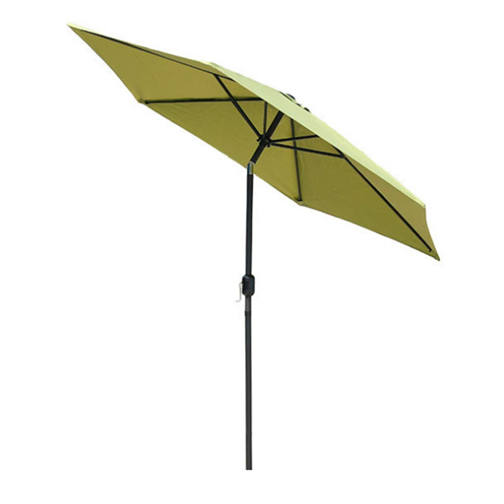 2,4 m/7,9 stopy parasol ogrodowy z baldachimem, składany, odporny na promieniowanie UV aluminiowy korbowy na balkon, taras, ogród, parasol zewnętrzny, osłona przeciwsłoneczna, dobry