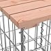 Fregramei Outdoor Patio Bench with Gabion Design Base, Garden Bench for Lawn Park Backyard, 56.3