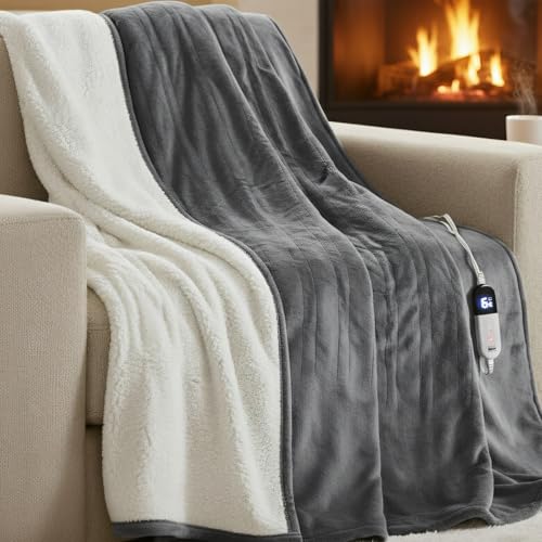 Degrees of Comfor Heated Throw Blanket - Soft Flannel Electric