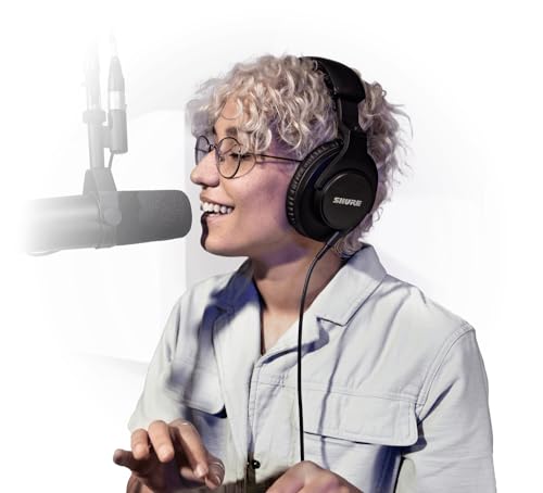 Image of Shure SRH440A Wired Over Ear Headphones Monitoring & Recording, Studio Pro, Improved Frequency Response, All Audio Devices, Pro Quality, Adjustable & Foldable Design - 2022 Version