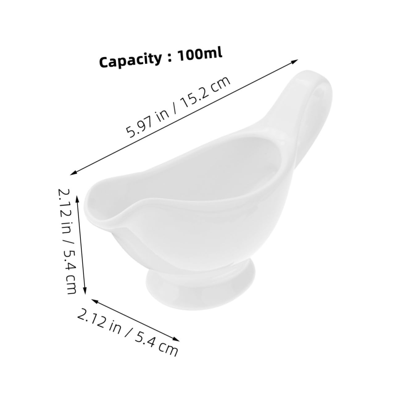 Yardenfun Barca per Salsa in Ceramica 100ml, 3 Pezzi, Bianco | Tavolo da Pranzo e Feste, Design Semplice e Delicato, per Sughi e Condimenti