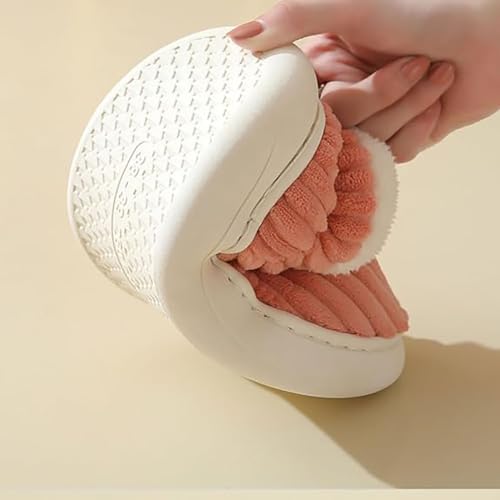 Cloud Slippers, Warm Fuzzy Slippers Thick Sole Anti-Skid Cozy Plush House Slides3