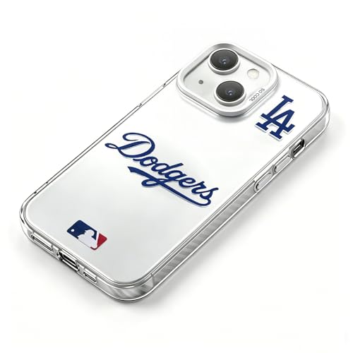 KOYOEY MLB Los Angeles Dodgers Phone Case, Shockproof Protective Cover for iPhone 15 Plus, Silver-Plated Back with Raised Camera Protection, LA Dodgers Gift by KOYOEY - Used condition - US$12.62