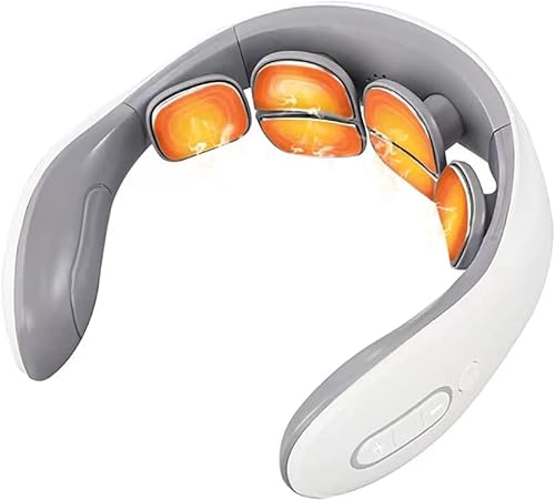 Masseur Cervical Portable Sans fil, 6 Modes, Fonction Chauffante