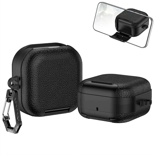 for GalaxyBuds4/4pro�p���U�[���C�`���P�[�X - �N���G�C�e�B�u�ȃ��b�N�ی�J�o�[�A�ϏՌ�PC+TPU�V�F���A�����d�b�X�^���h�ƃJ���r�i�t���A���C�����X�[�d�Ή� (��)