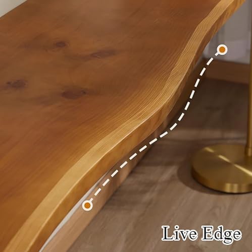 Wall Mounted Folding Bar Table - Rustic Live Edge Drop-Leaf Design, Solid Wood Floating Desk for Small Kitchens & Dining Rooms, Space-Saving Home Furniture