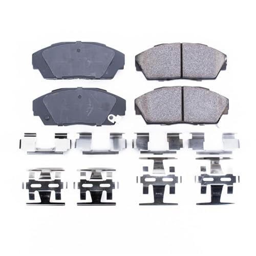Image of PowerStop Front Brake Pads for Acura Integra 1990-93 |Legend 1986-90 |Honda Accord 1988-89 |Civic 1990-93 |Prelude 1988-91 - Z17 Ceramic Brake Pads with Installation Hardware, 17-341