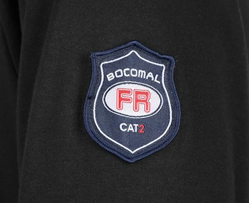 Image of BOCOMAL FR Shirts Flame Resistant Shirt 5.5oz 100% Cotton Light Weight CAT2 Fire Retardant Henley Shirts