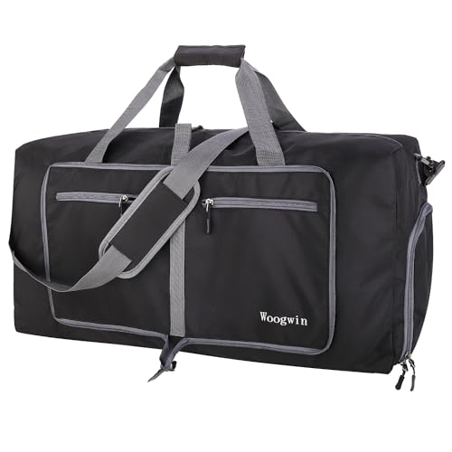Image of Woogwin Travel Duffel Bag Large Foldable Waterproof Overnight Bag for Beach Swim Bags Pool Sports Gym