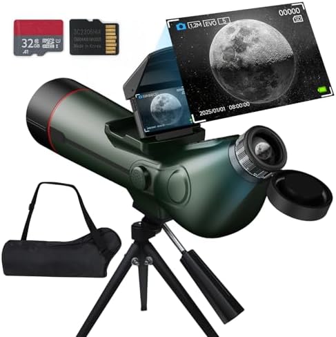 Smart Telescope, Professional Refractor Auto-focus Portable Digital Electronic Telescopes with 4K Astrophotography Camera, Internal And Externat Dual Screens Spotter for Adults and Beginners Astronomy
