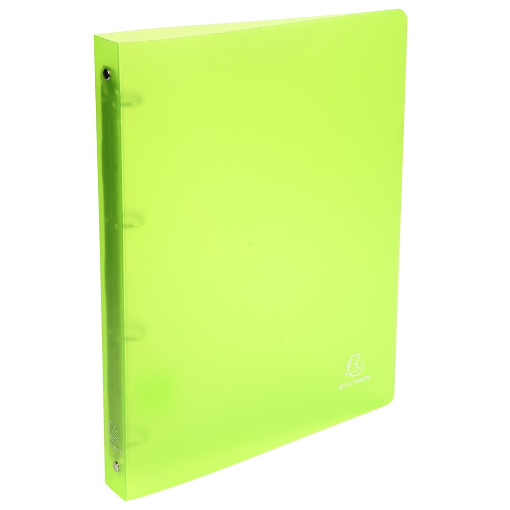 Exacompta - Ref. 514699E – Karton mit 10 halbfesten Ordnern PP Chromalin – 4 runde Ringe 20 mm – Rücken 30 mm – Außenmaße 32 x 25 cm – Format A4 – sortiert