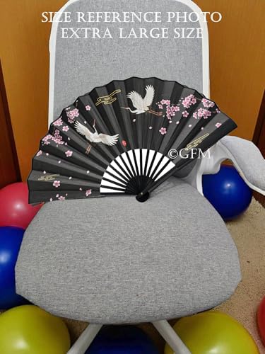 Abanico madera doble cara GFM® gigante para colgar en pared y actuaciones baile 6