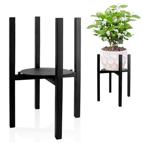 JOLIGAEA Soporte Macetas, Soporte Para Plantas De Metal, Soporte Para Plantas Ajustable, Soporte Para Macetas Para Balcones de Jardín, Exhibición De Flores Interiores/Exteriores (Alto: 38 cm)